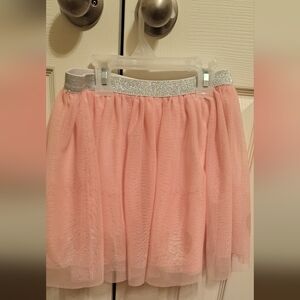 Btween Girl's Tutu skirt Silver stretchy sparkle waist GUC